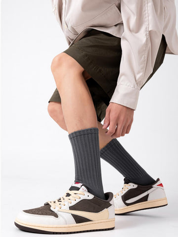 Unisex Ribbed Crew Socks
