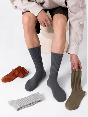 Unisex Ribbed Crew Socks