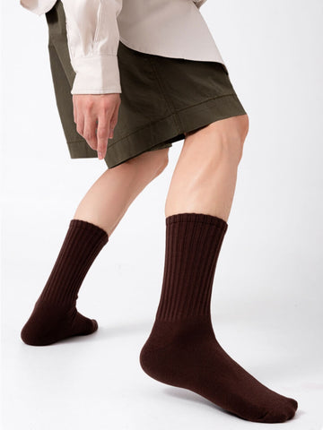 Unisex Ribbed Crew Socks