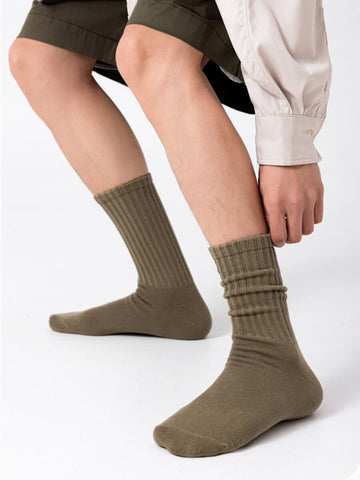 Unisex Ribbed Crew Socks