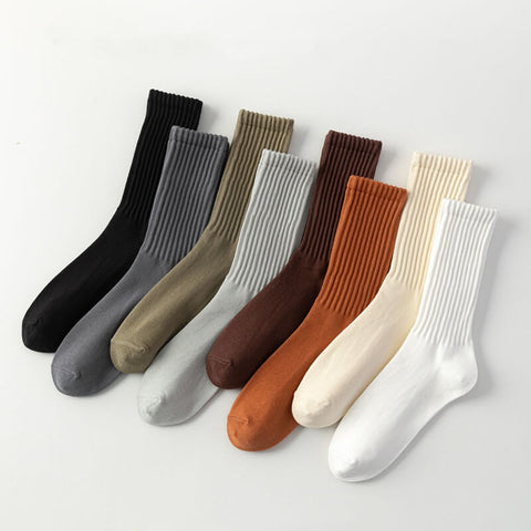 Unisex Ribbed Crew Socks
