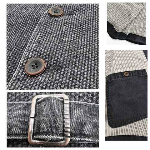 Men's V-Neck Japanese Workwear Vest