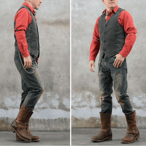 Men's V-Neck Japanese Workwear Vest