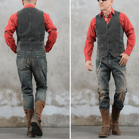 Men's V-Neck Japanese Workwear Vest