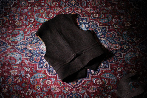 Gilet de chasse en tweed pour homme couleur chocolat