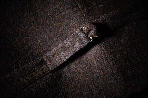 Gilet de chasse en tweed pour homme couleur chocolat