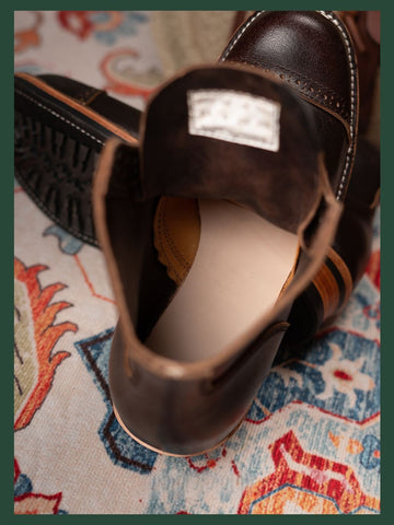 Men's Lumberjack Boots, Waxed Flesh Leather