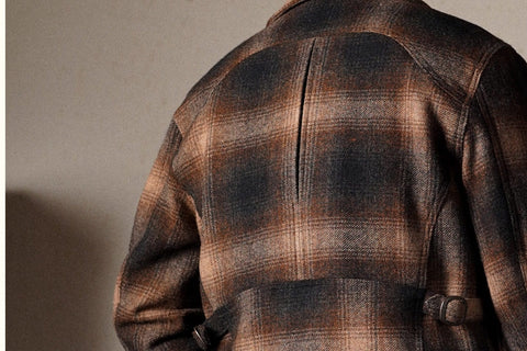 Men's Gradient Plaid Tweed Jacket