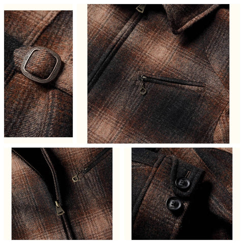 Men's Gradient Plaid Tweed Jacket