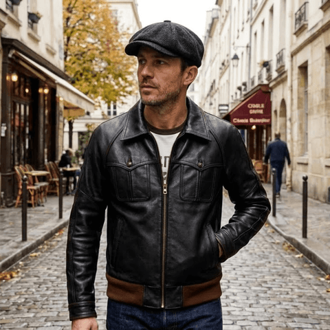 Men's Field Leather Jacket