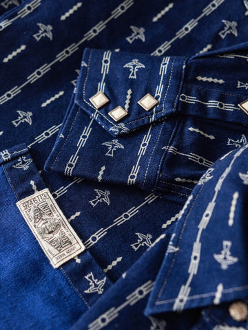 Men's Wabash Printed Denim Shirt