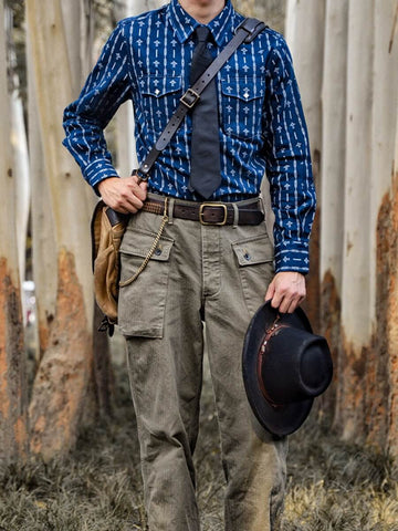 Men's Wabash Printed Denim Shirt