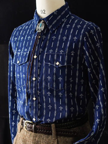 Men's Wabash Printed Denim Shirt
