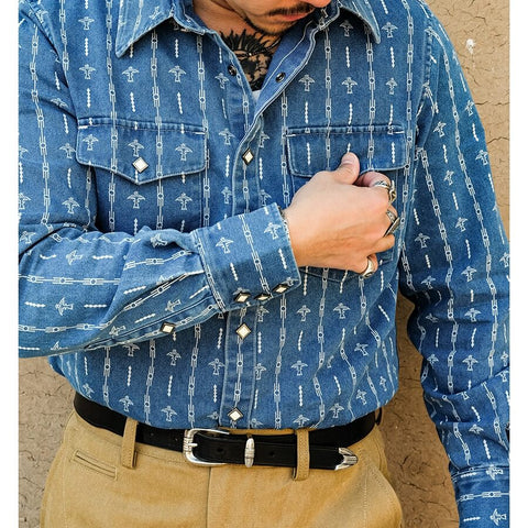 Men's Wabash Printed Denim Shirt