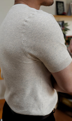 メンズ ワッフルヘンリーシャツ 半袖