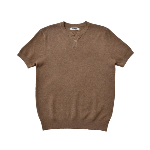 メンズ ワッフルヘンリーシャツ 半袖