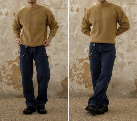 Men's Waffle O-neck Pullover