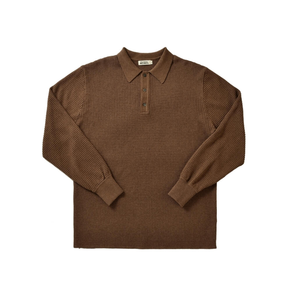 Men's Waffle Polo Sweater