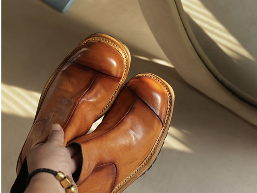 Men's Washed Ankle Chelsea Boots