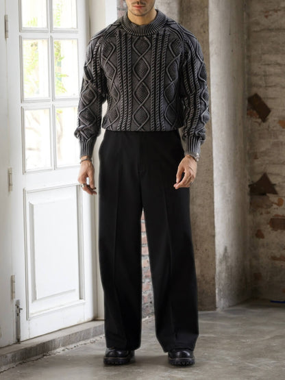 Men's Cable-Knit Cotton Sweater