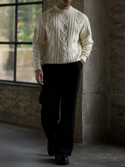 Men's Cable-Knit Cotton Sweater