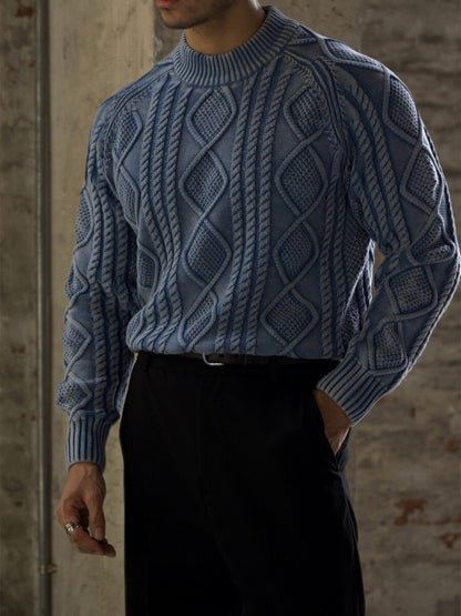 Men's Cable-Knit Cotton Sweater