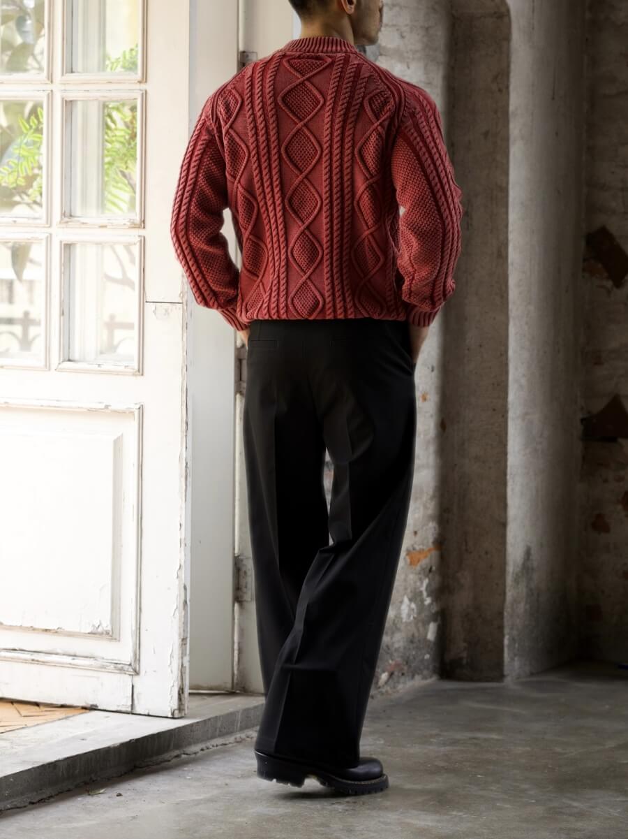 Men's Cable-Knit Cotton Sweater