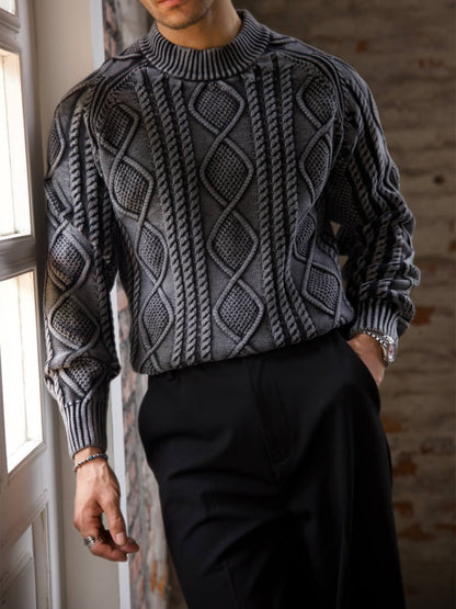 Men's Cable-Knit Cotton Sweater