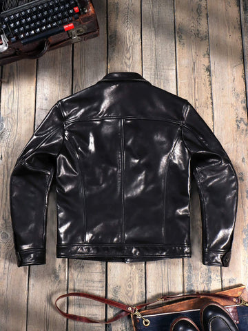 Men's Washed Field Leather Jacket