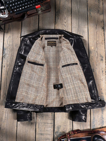 Men's Washed Field Leather Jacket