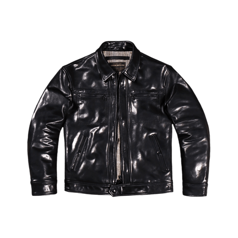 Men's Washed Field Leather Jacket