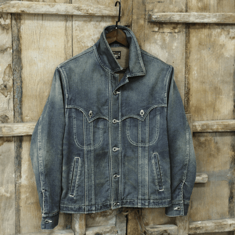 Men's Washed Western Denim Jacket