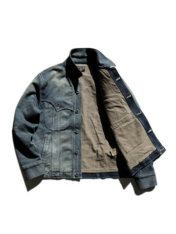 Men's Washed Western Denim Jacket