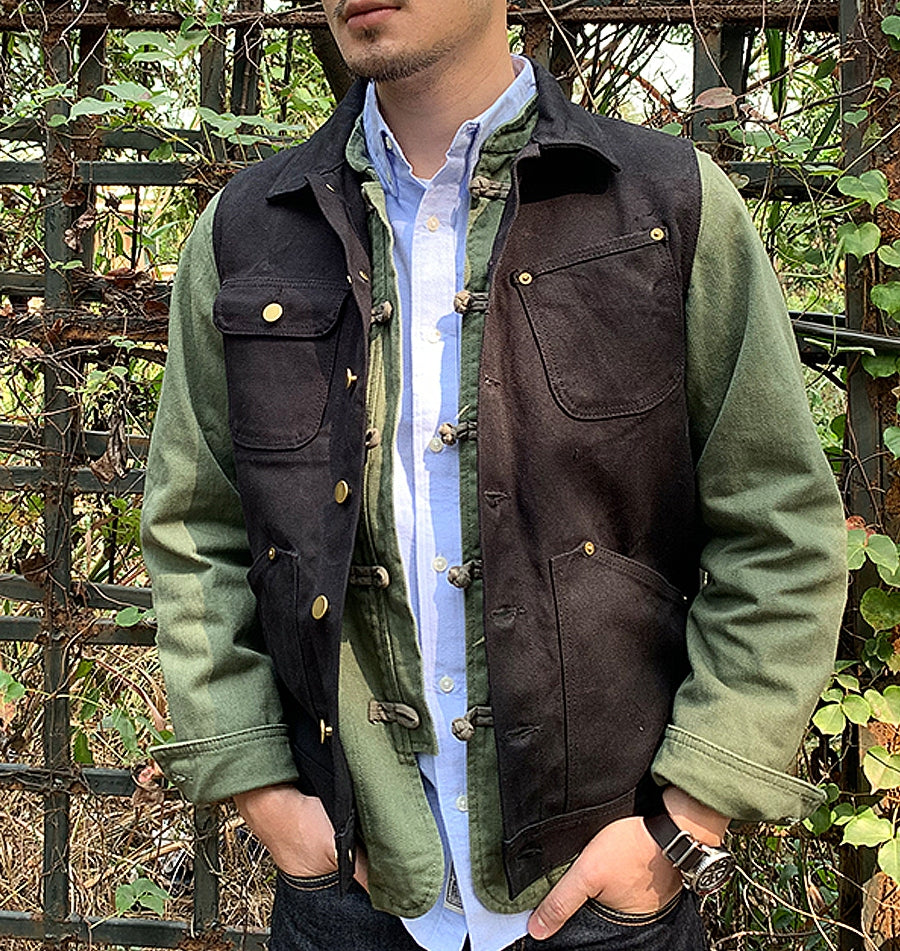 Men s 17OZ Wax Canvas Vest