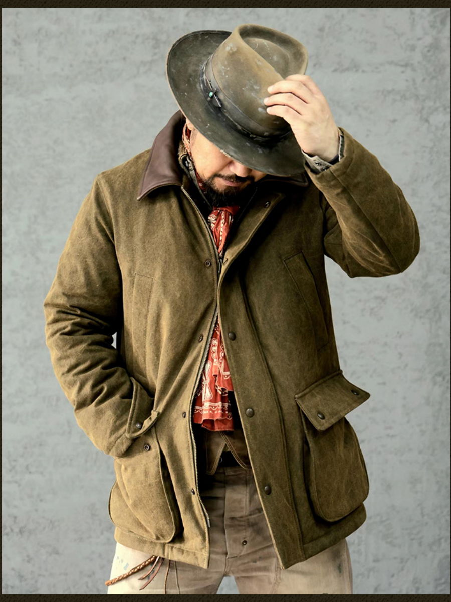 Men's Waxed Cotton Safari Jacket – Crush on Retro Men's Waxed Cotton Safari Jacket – Crush on Retro