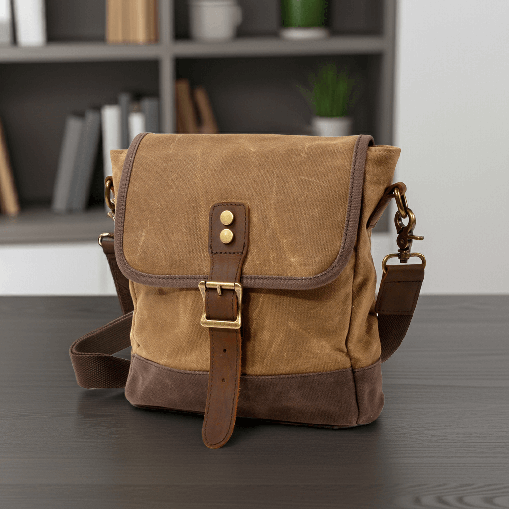 Waxed Canvas Crossbody Bag