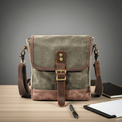 Waxed Canvas Crossbody Bag