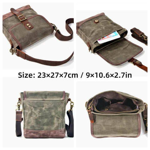 Waxed Canvas Crossbody Bag
