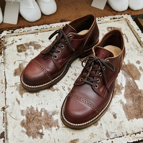 Men's Derby Shoes, Waxed Flesh CXL