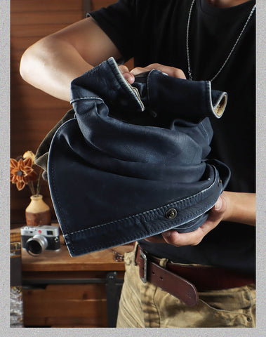Men's Western Leather Shirt Jacket