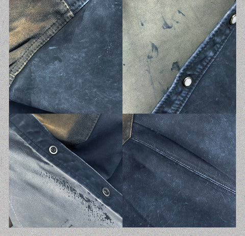 Men's Western Leather Shirt Jacket