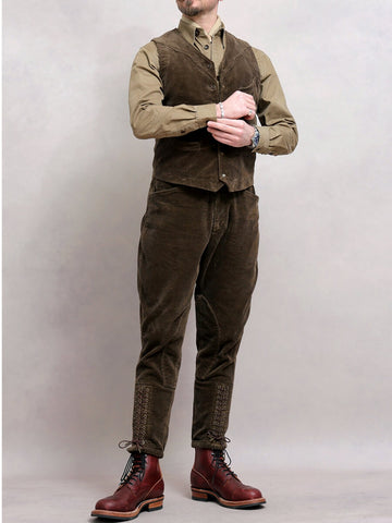 Men's Western Corduroy Vest, Brown