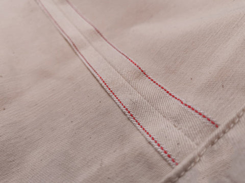 Men's Selvedge Wide Leg High Waist Chino Pants