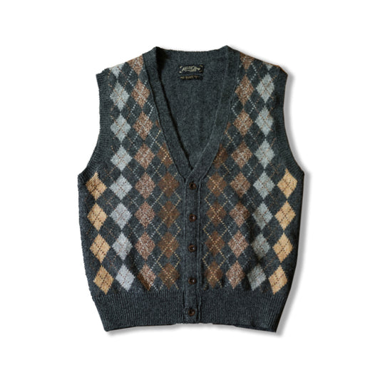 Gilet pull en laine Shetland Argyle pour homme