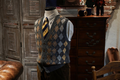 Men's Shetland Wool Argyle Sweater Vest