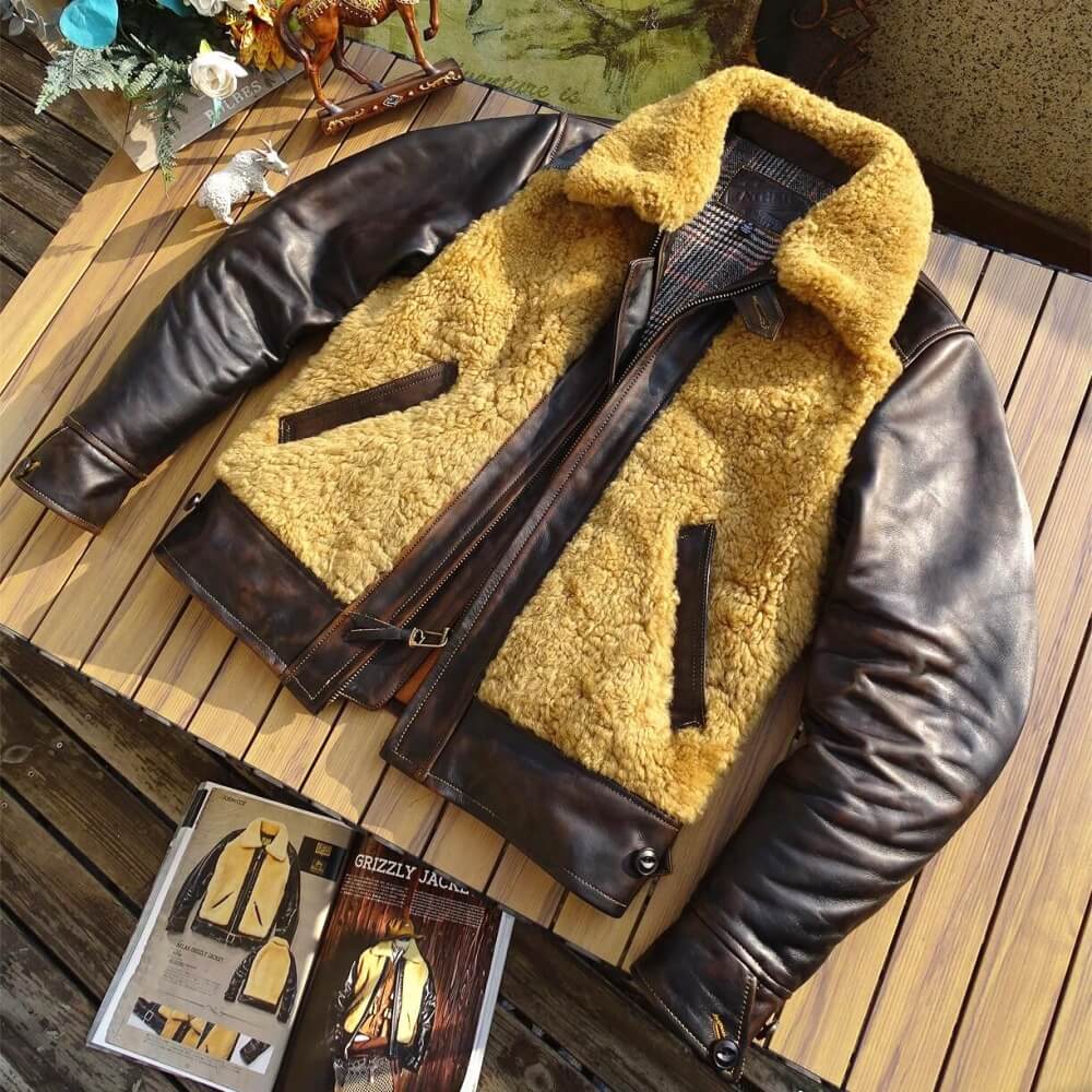 Men's Grizzly Shearling Coat Yellow