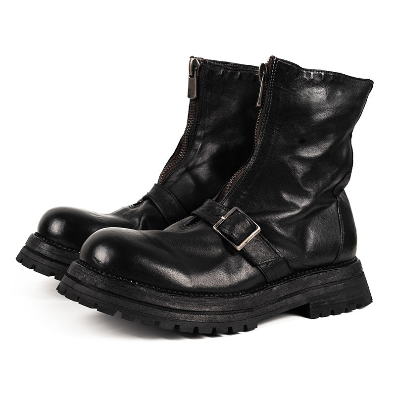 Zip Engineer Boots Black