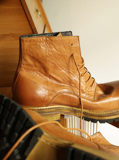 Bottes de travail vieillies pour hommes