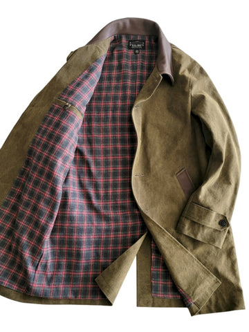 Manteau en cire Balmacaan pour homme