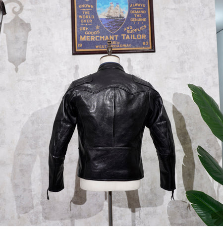 Men's Biker Leather Jacket, Horsehide